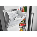 Kitchenaid® 19.9 cu ft. Counter-Depth Side-by-Side Refrigerator with Exterior Ice and Water and PrintShield™ finish KRSC700HBS