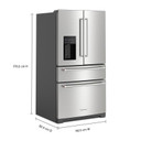 Kitchenaid® 26.2 Cu. Ft. Multi-Door French Door Refrigerator with Platinum Interior KRMF536RPS