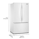 Whirlpool® 36-Inch French Door Refrigerator with Interior Water Dispenser - 31 cu. ft. WRFF3336SW Whirlpool® 36-Inch French Door Refrigerator with Interior Water Dispenser - 31 cu. ft. WRFF3336SW