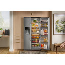 Kitchenaid® 20.8 Cu. Ft. Counter-Depth Side-by-Side Refrigerator with Exterior Ice and Water Dispenser in PrintShield™ Finish KRSC536RPS