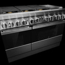 Jennair® NOIR™ 48" Dual-Fuel Professional Range with Chrome-Infused Griddle JDRP548HM