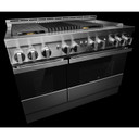 Jennair® 48" NOIR™ Gas Professional-Style Range with Chrome-Infused Griddle and Infrared Grill JGRP748HM