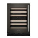 Kitchenaid® 24" Undercounter Wine Cellar with Full-Extension Wood-Front Racks KUWL524SBE