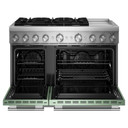 Kitchenaid® 48-Inch 6 Burner Commercial-Style Dual Fuel Range with Griddle KFDD948SDC