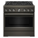 KitchenAid® 36-Inch 6 Burner Commercial-Style Gas Range with No Preheat Air Fry Mode KFGS936SBE