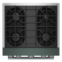 KitchenAid® 30-Inch 4 Burner Commercial-Style Dual Fuel Range with No Preheat Air Fry Mode KFDS930SJP