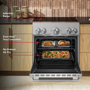 Kitchenaid® 30-Inch 4-Element Induction Freestanding Commercial-Style Range with Air Fry KFIS930SSS