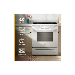 Whirlpool® 30-inch Gas Smart Range with No Preheat Mode and Steam Clean WSGS3330TW