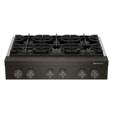 KitchenAid® 36-inch 6-Burner Gas Commercial-Style Rangetop KCGK936TBE