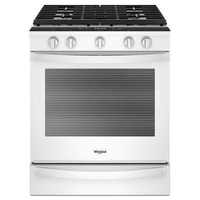 Whirlpool® Cuisinière au gaz intelligente à commandes frontales avec grilles en fonte à charnière EZ-2-LiftTM - 5.8 pi cu WEG750H0HW