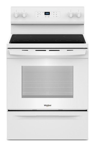 Whirlpool® 30-inch,5.3 cu ft, Electric Freestanding Range with 4 Elements YWFES3530RW