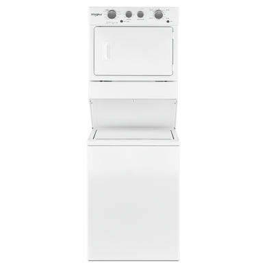 Whirlpool® 4.0 cu.ft I.E.C. Electric Stacked Laundry Center 9 Wash cycles and AutoDry™ YWET4027HW