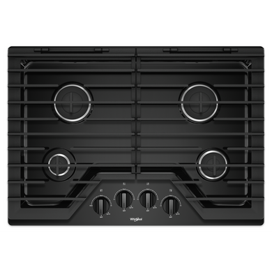 Whirlpool® 30-inch Gas Cooktop with EZ-2-Lift™ Hinged Cast-Iron Grates WCG55US0HB