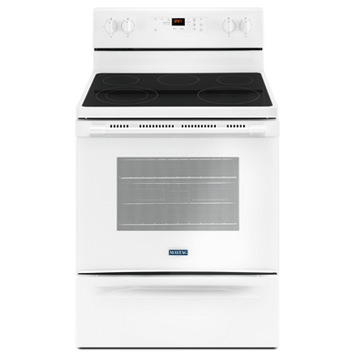 Maytag® 30-Inch Wide Electric Range With Shatter-Resistant Cooktop - 5.3 Cu. Ft. YMER6600FW