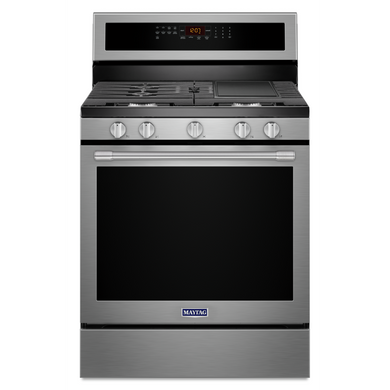 Maytag® Cuisinière au gaz avec convection véritable et préchauffage rapide - 30 po - 5.8 pi cu MGR8800FZ