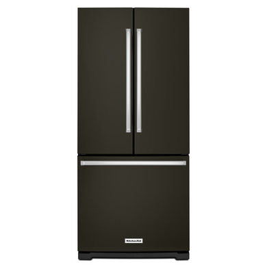 Kitchenaid® 20 cu. Ft. 30-Inch Width Standard Depth French Door Refrigerator with Interior Dispense KRFF300EBS