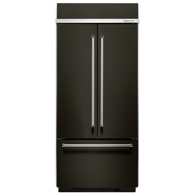 Kitchenaid® 20.8 Cu. Ft. 36" Width Built In Stainless Steel French Door Refrigerator with Platinum Interior Design KBFN506EBS