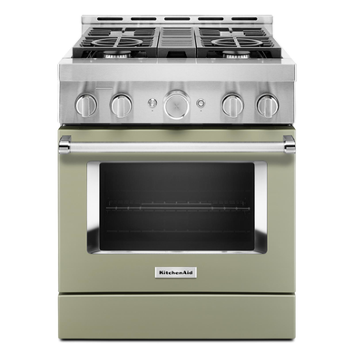 Cuisinière commerciale intelligente au gaz KitchenAid®, 4 brûleurs, 30 po KFGC500JAV