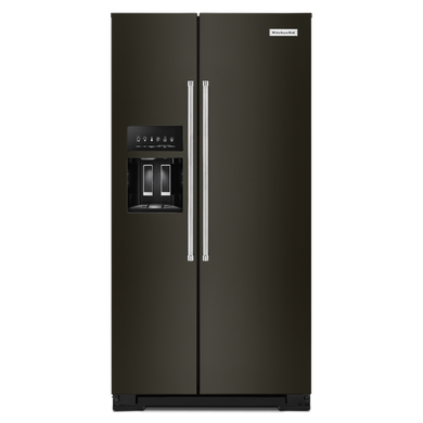 Kitchenaid® 22.6 cu ft. Counter-Depth Side-by-Side Refrigerator with Exterior Ice and Water KRSC703HBS