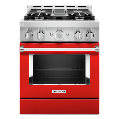 KitchenAid® 30'' Smart Commercial-Style Gas Range with 4 Burners KFGC500JPA