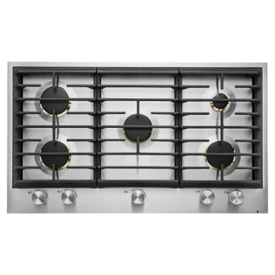Jennair® Euro-Style 36" 5-Burner Gas Cooktop JGC3536GS
