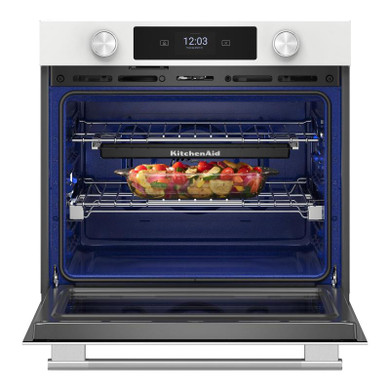 Kitchenaid® 30-inch Smart Electric Single Wall Oven with Assisted Cooking Modes - White KOES730SWH