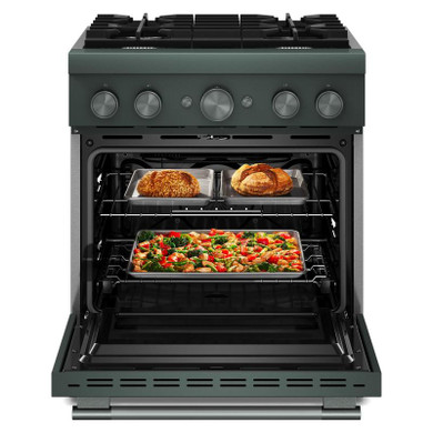 KitchenAid® 30-Inch 4 Burner Commercial-Style Dual Fuel Range with No Preheat Air Fry Mode KFDS930SJP