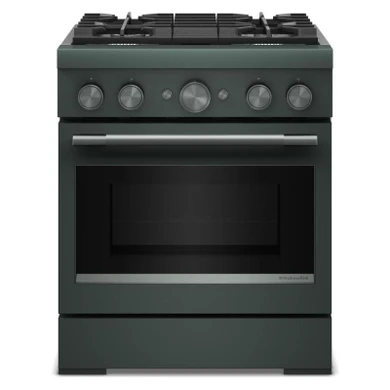 KitchenAid® 30-Inch 4 Burner Commercial-Style Dual Fuel Range with No Preheat Air Fry Mode KFDS930SJP