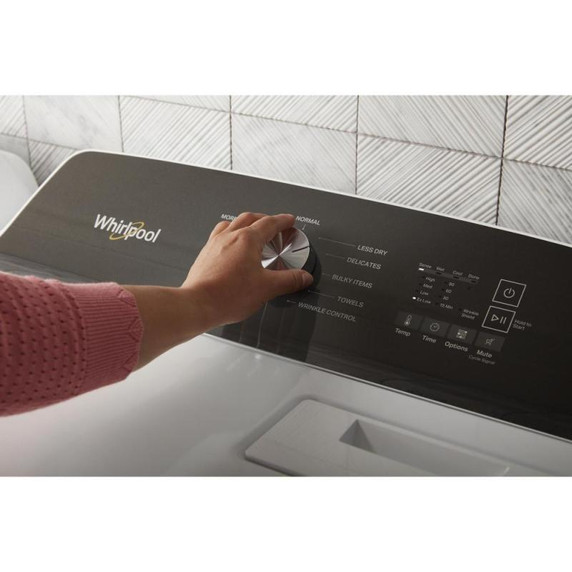 Whirlpool® 7.0 Cu. Ft. Top Load Gas Moisture Sensing Dryer WGD5010LW