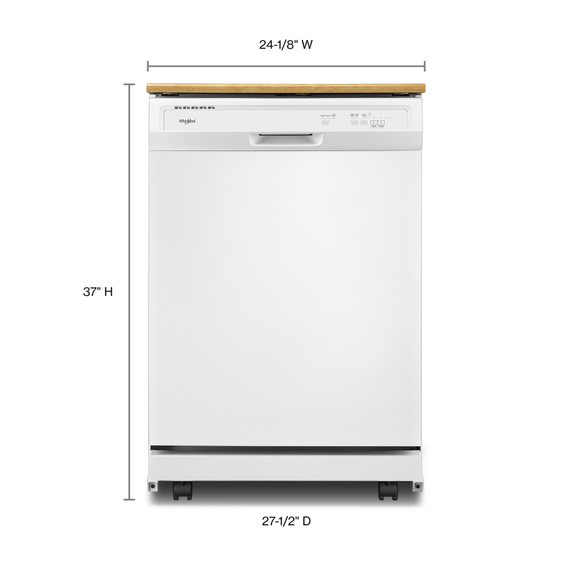 Whirlpool® Heavy-Duty Dishwasher with 1-Hour Wash Cycle WDP370PAHW