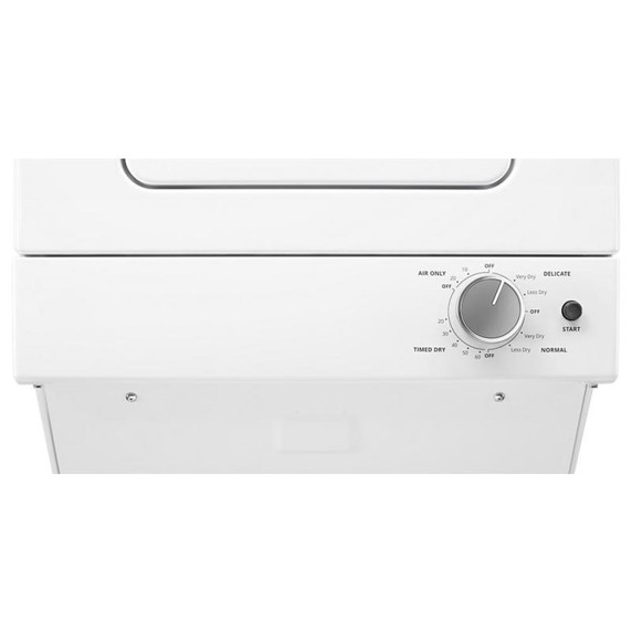 Whirlpool® 1.8 cu.ft I.E.C. Electric Stacked Laundry Center 6 Wash cycles and AutoDry™ YWET4024HW