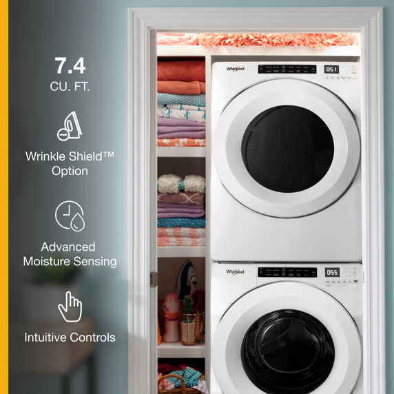 Whirlpool® 7.4 cu. ft. Front Load Gas Dryer with Intuitive Touch Controls WGD5620HW