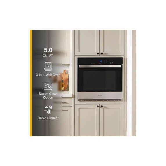 Whirlpool® 5.0 Cu. Ft. Single Self-Cleaning Wall Oven WOES3030LS