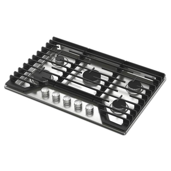 Whirlpool® 30-inch Gas Cooktop with Fifth Burner WCGK7030PS