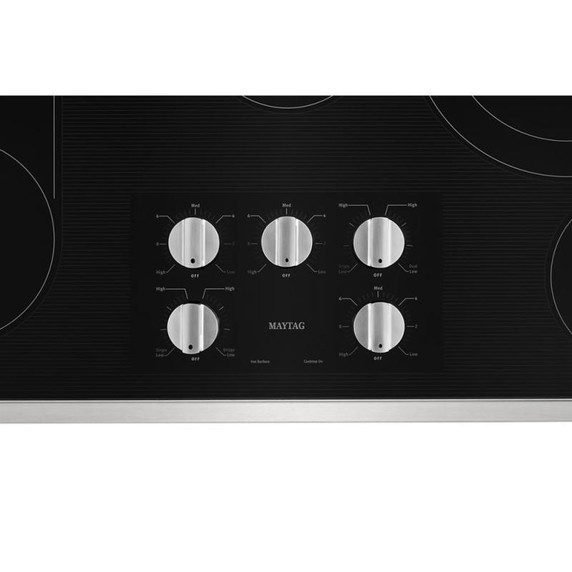 Maytag® 36-Inch Electric Cooktop with Reversible Grill and Griddle MEC8836HS