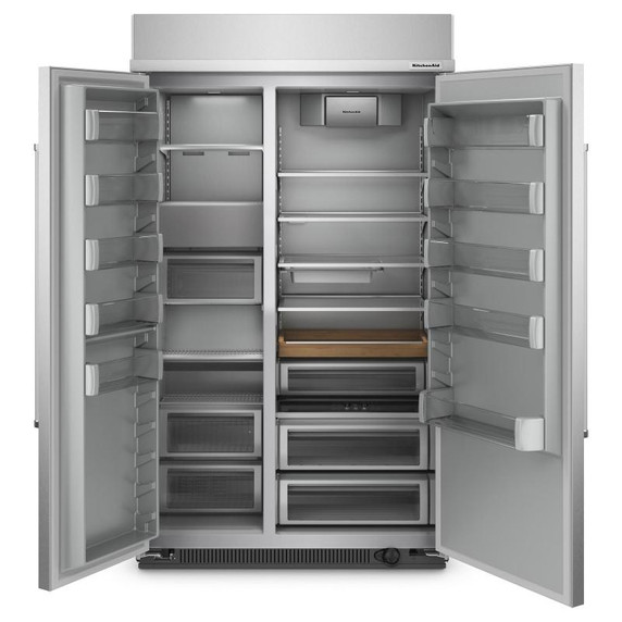 Kitchenaid® 30 Cu. Ft. 48" Built-In Side-by-Side Refrigerator with PrintShield™ Finish KBSN708MPS