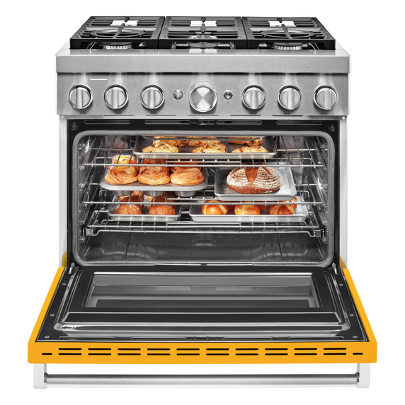 KitchenAid® 36'' Smart Commercial-Style Dual Fuel Range with 6 Burners KFDC506JYP