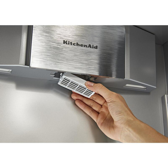 Kitchenaid® 20.8 Cu. Ft. 36" Built-In Side-by-Side Refrigerator with Ice and Water Dispenser KBSD706MPS