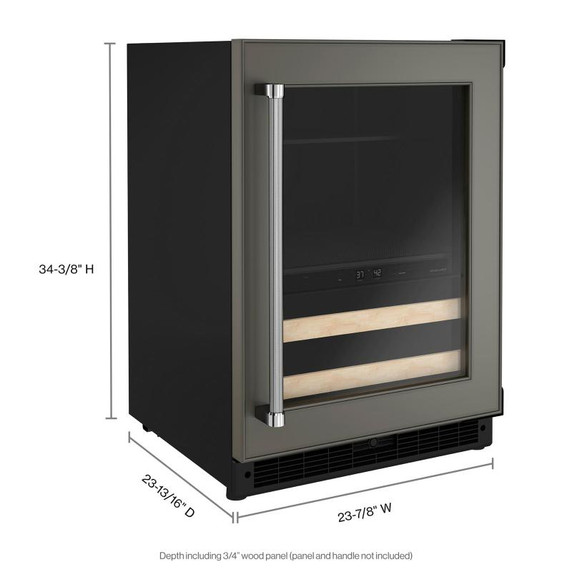 Kitchenaid® 24" Panel-Ready Beverage Center with Wood-Front Racks KUBR214KPA