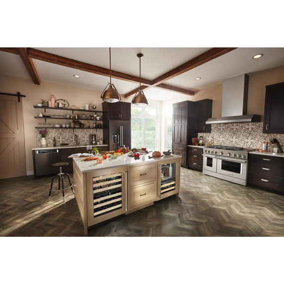 Kitchenaid® 24" Panel-Ready Beverage Center with Wood-Front Racks KUBR214KPA
