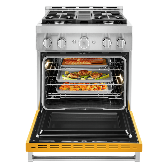 KitchenAid® 30'' Smart Commercial-Style Gas Range with 4 Burners KFGC500JYP