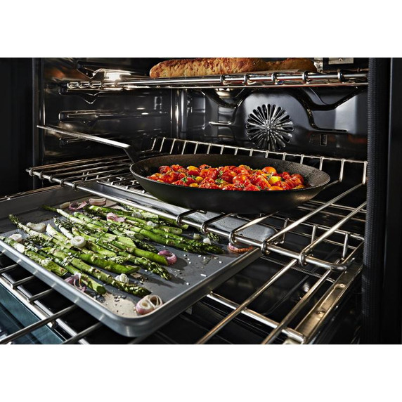 KitchenAid® 48'' Smart Commercial-Style Gas Range with Griddle KFGC558JBK