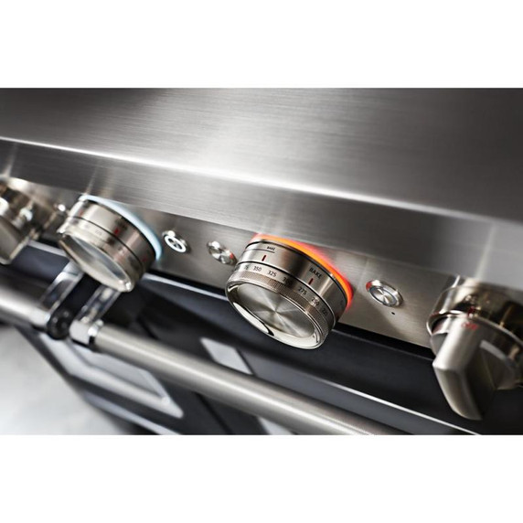 KitchenAid® 48'' Smart Commercial-Style Gas Range with Griddle KFGC558JBK