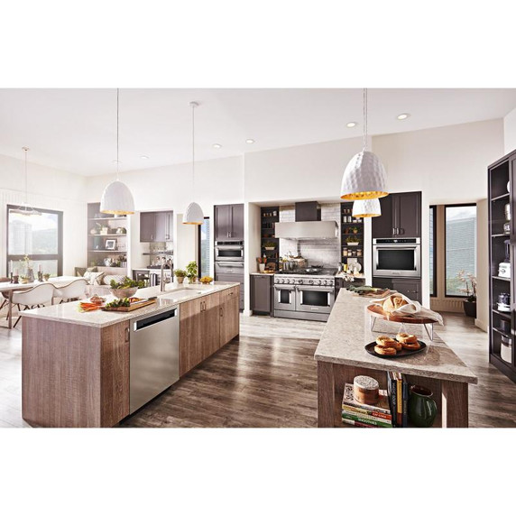 KitchenAid® 48'' Smart Commercial-Style Gas Range with Griddle KFGC558JSS