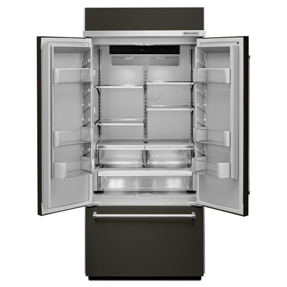 Kitchenaid® 20.8 Cu. Ft. 36" Width Built In Stainless Steel French Door Refrigerator with Platinum Interior Design KBFN506EBS