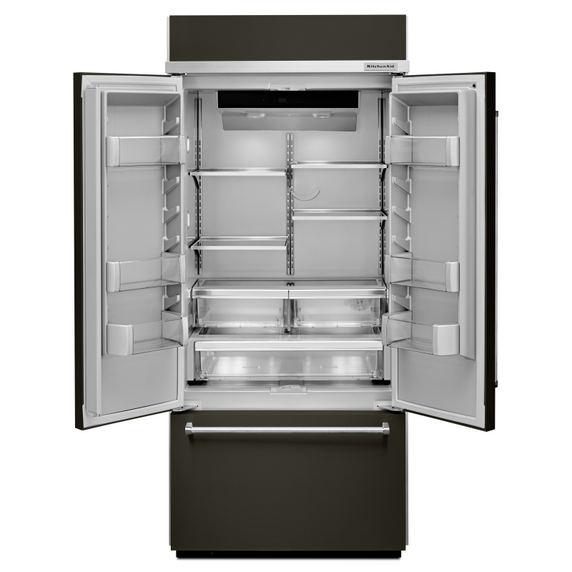 Kitchenaid® 20.8 Cu. Ft. 36 Width Built In Stainless Steel French Door Refrigerator with Platinum Interior Design KBFN506EBS