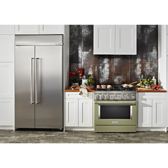 KitchenAid® 36'' Smart Commercial-Style Dual Fuel Range with 6 Burners KFDC506JAV