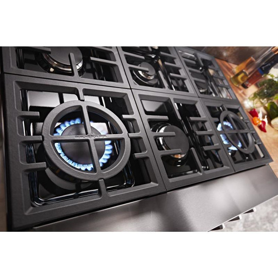KitchenAid® 36'' Smart Commercial-Style Dual Fuel Range with 6 Burners KFDC506JMB KitchenAid® 36'' Smart Commercial-Style Dual Fuel Range with 6 Burners KFDC506JMB