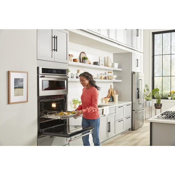 Kitchenaid® 23.8 cu. ft. 36" Counter-Depth French Door Platinum Interior Refrigerator with PrintShield™ Finish KRFC704FPS
