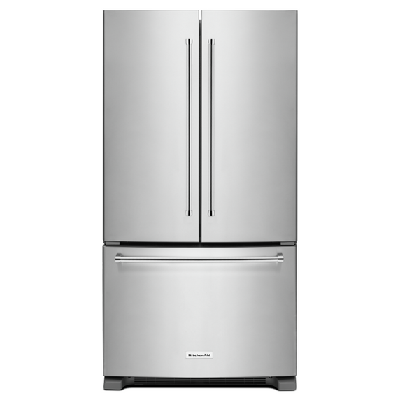 Kitchenaid® 25 Cu. Ft. 36-Width Standard Depth French Door Refrigerator with Interior Dispense KRFF305ESS